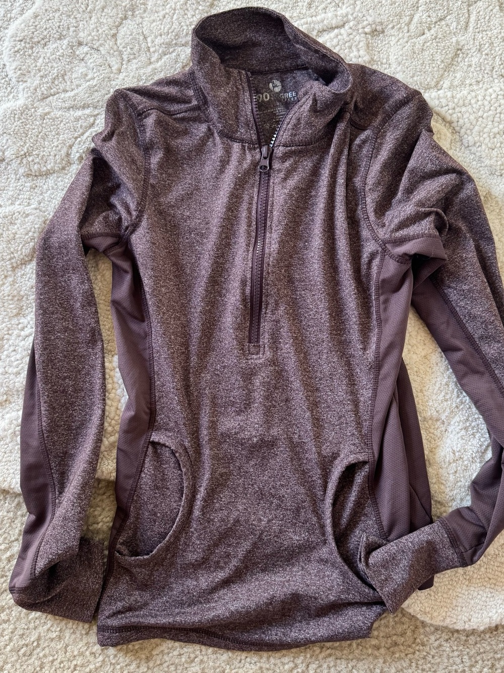 90 degrees Women's Plum Quarter-Zip Active Pullover